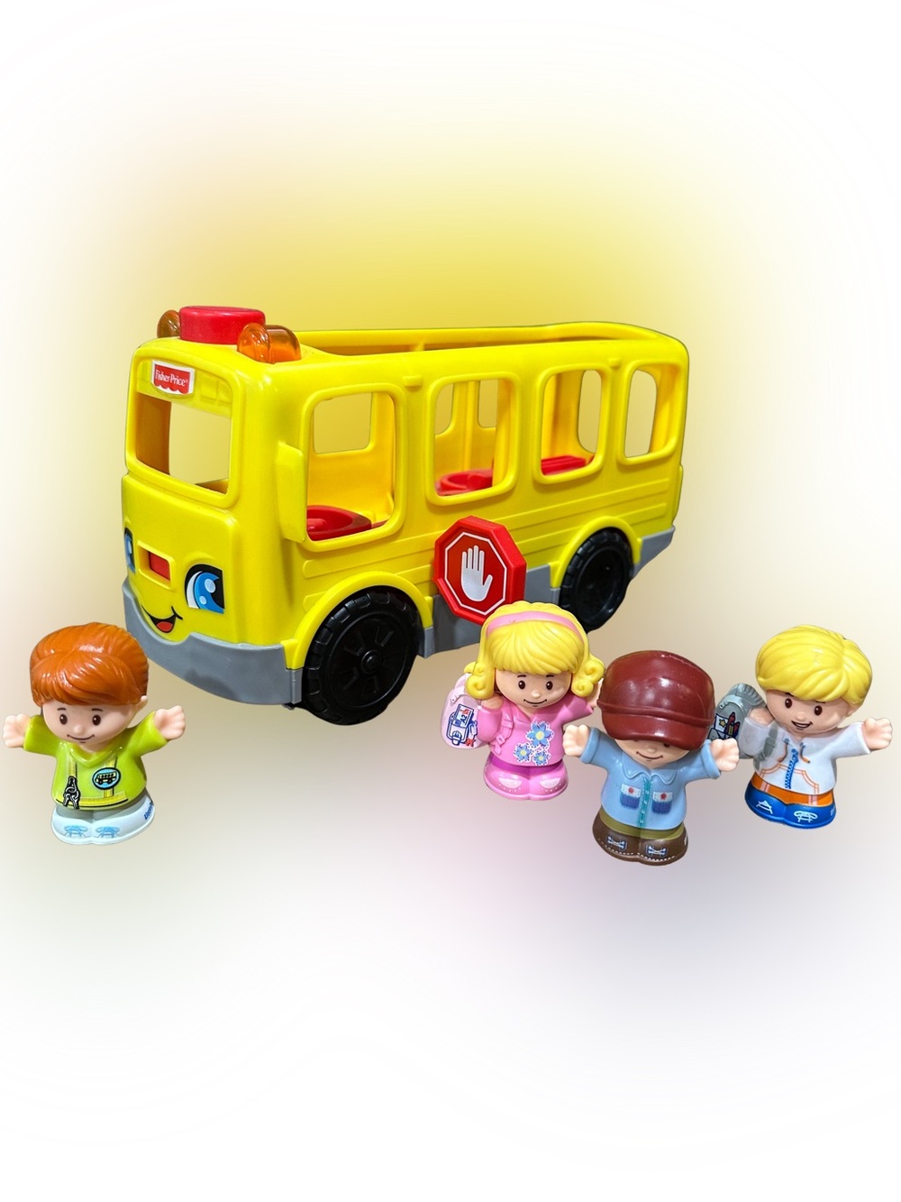 Fisher Price Little People 2016 Sit With Me School Bus WORKS & 4 Figures